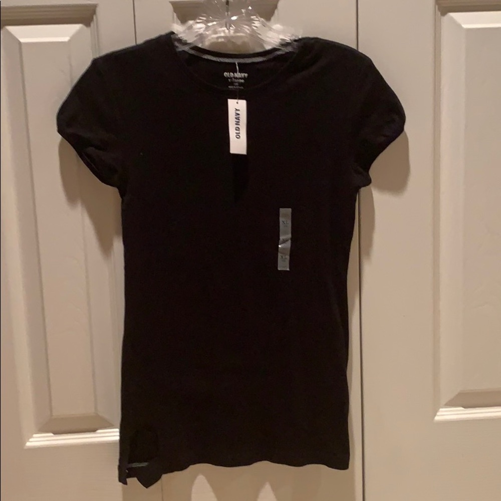 Girls black short sleeve tee shirt